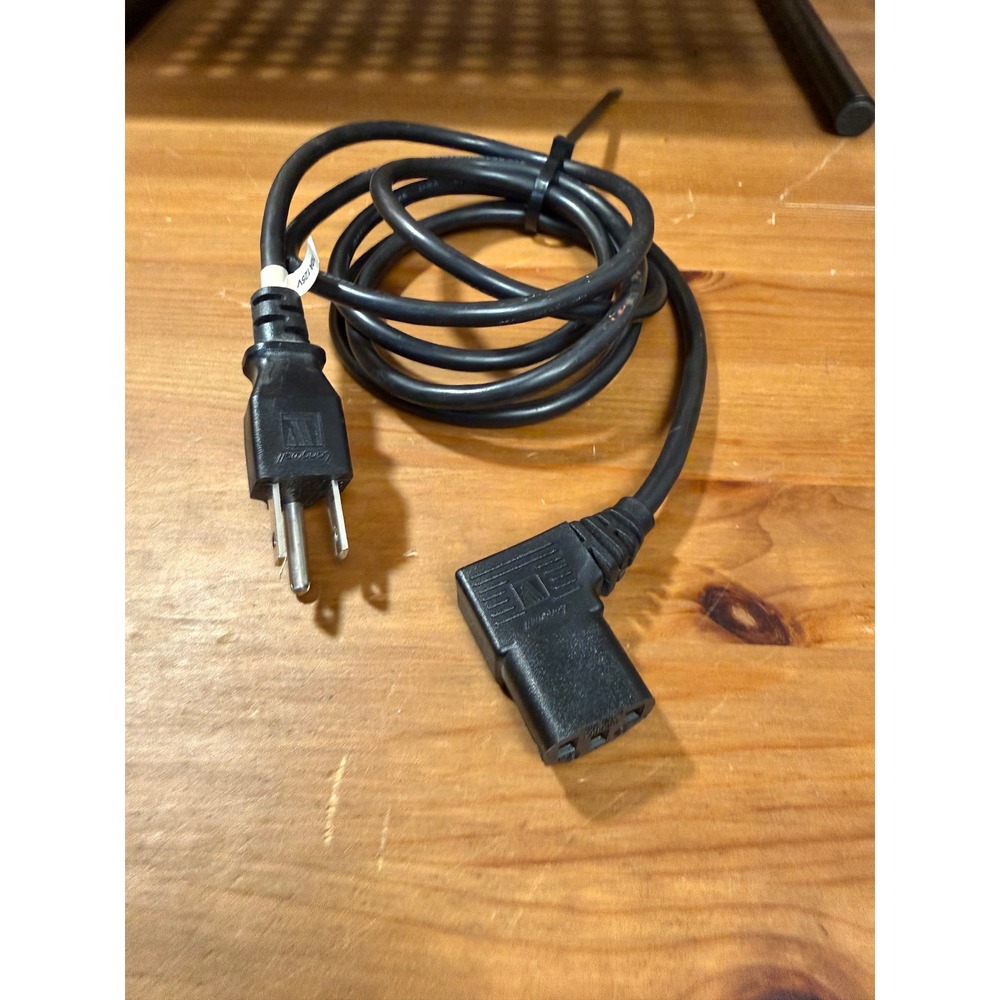 Longwell 6FT 72" Right Angle IEC C13 Computer Monitor Power Cord 3 Prong